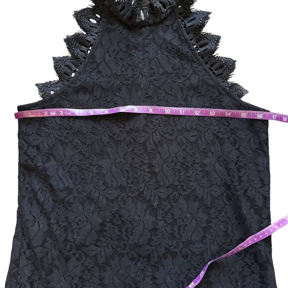 Maurices Love Lace Lined Halter Top Women's Sz XS Black Witchy Whimsigoth Goth - Picture 7 of 12